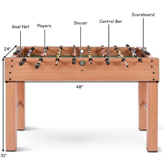 Costway 48''  Foosball Table Competition Game Soccer Arcade Sized Football Sports Indoor image {4}