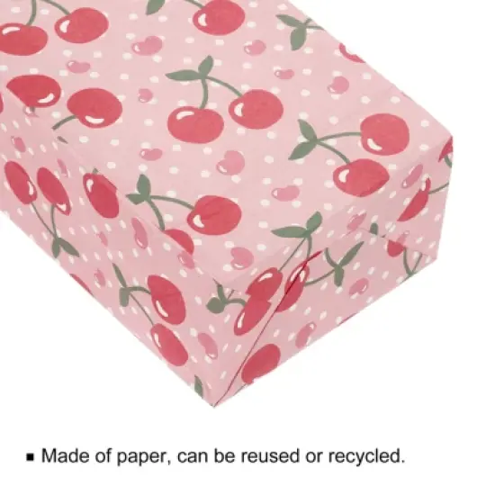 Unique Bargains Paper Gift Bag Pack Cherry Storage Bag for Party Favor 50 Pcs image {3}