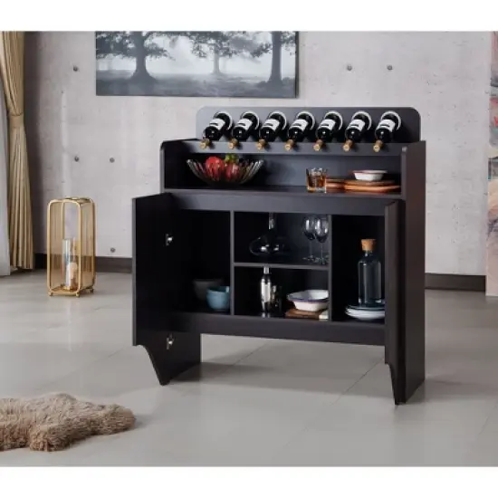 Belfi Wine Cabinet Espresso - HOMES: Inside + Out image {4}