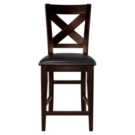 Crown Point Wood Counter Height Stools in Espresso (Set of 2) - Lexicon image {2}