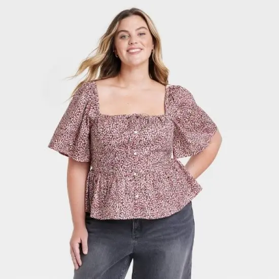 Women's Flutter Short Sleeve Corset Blouse - Universal Thread&trade; image {4}