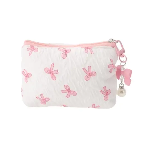 Unique Bargains Dumpling Bag with Pendant Bow Makeup Bag 1 Pc image {7}