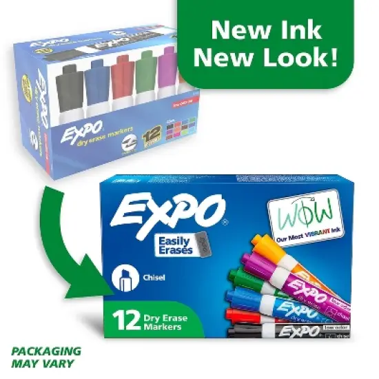 Expo Low Odor Marker Assorted Chisel Tip 12/Pack (81043) image {1}