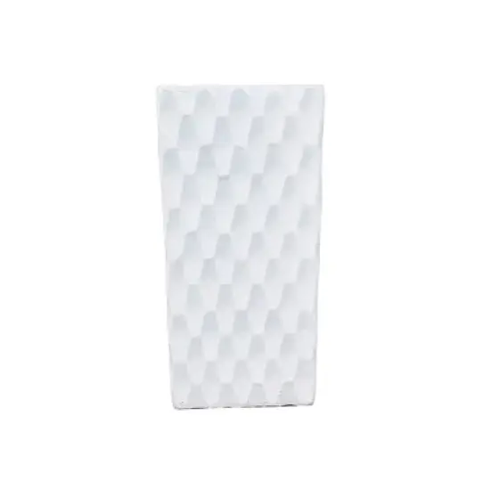 27.6" Square Concrete/Fiberglass Elegant Retro Indoor/Outdoor Planter Pure White - Rosemead Home & Garden, Inc. image {5}