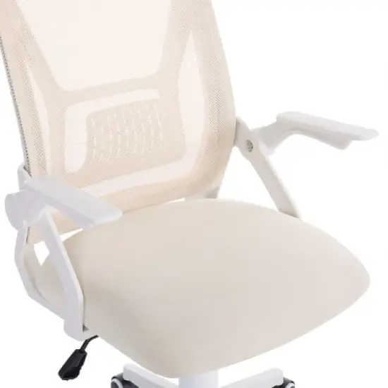 VECELO Mid-Back Swivel Ergonomic Office Chair with Adjustable Arms Mesh Lumbar Support image {10}