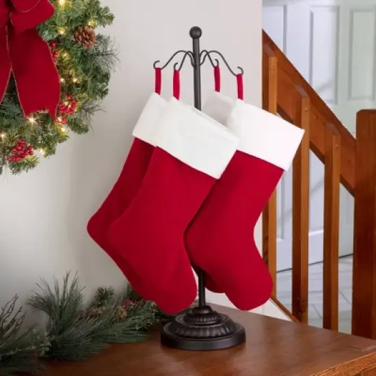 Tree Adjustable Stocking Holder - Haute D&eacute;cor: Floor & Tabletop Display, Weighted Base, Indoor Use image {1}