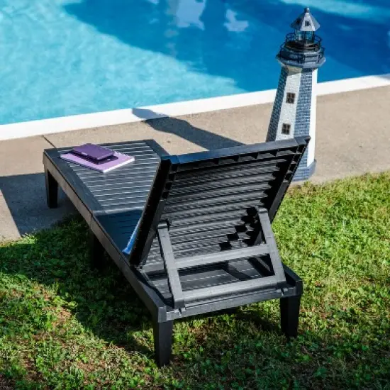 Sunnydaze 5-Position Adjustable Sun Lounger Polypropylene Resin - Black image {5}