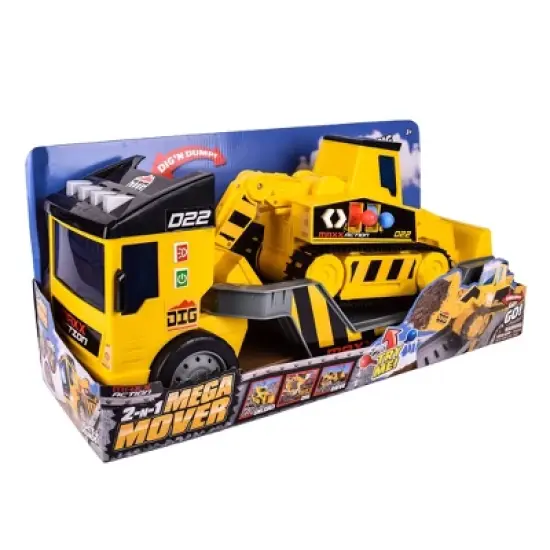 Maxx Action 2-N-1 Mega Mover &ndash; Construction Truck and Trailer image {5}
