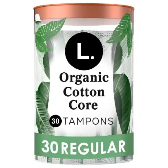 L . Organic Cotton Full Size Tampons - Regular - 30ct image {13}