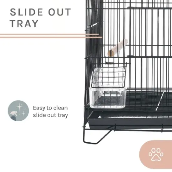 Willow 24'' Bird Cage In Black image {3}