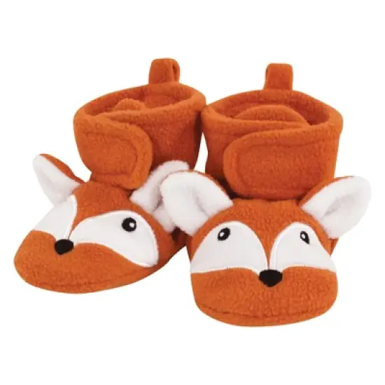 Hudson Baby Infant Boy Animal Fleece Booties 2-Pack, Navy Owl Fox image {2}