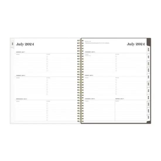 The Everygirl X Day Designer 2024-25 Weekly/Monthly Planner 11"x8.5" Wirebound Frosted Cover Senegal Tan: Adult Stationery, Tabs image {4}