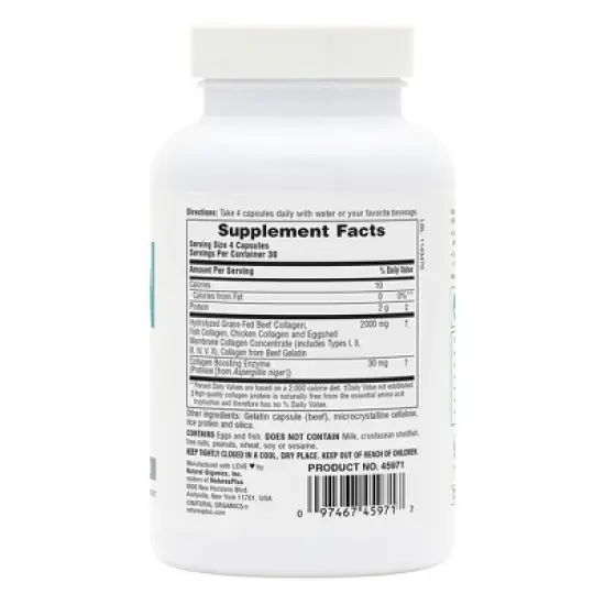 Collagen Peptides by Nature's Plus  -  120 Capsule image {2}