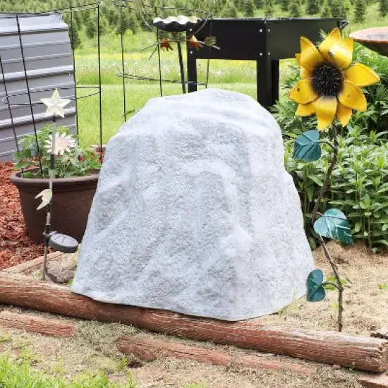 Sunnydaze Outdoor Lightweight Polyresin Landscape Rock Septic Cover with Stakes - 21.5" image {6}