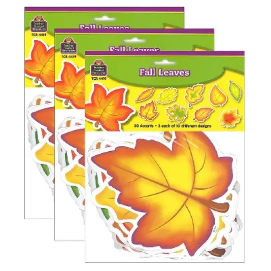 Teacher Created Resources Fall Leaves Accents 30/Pack 3 Packs (TCR4419-3) image {2}