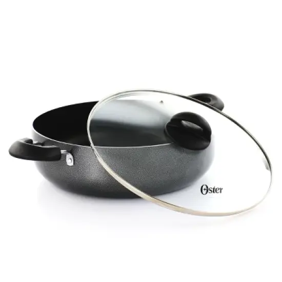 Oster Clairborne 6 Quart Nonstick Aluminum Everyday Pan in Grey image {6}