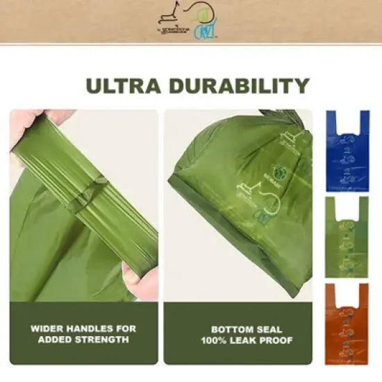 Greenbone Biobase Tie-Handle Litter Scoop  - Lavendar Scented - 100 Bags image {4}