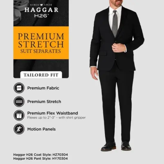 Haggar H26 Men's Tailored Fit Premium Stretch Suit Pants image {2}