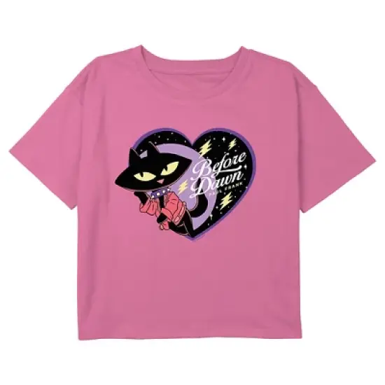 Girl's Paul Frank Mika the Cat Before Dawn Crop Top T-Shirt image {2}