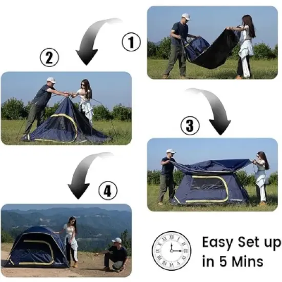 Boersma 2-Person Camping Tent &ndash; Lightweight, easy setup with rainfly. Ideal shelter for outdoor adventures, hiking, or weekend getaways. image {4}