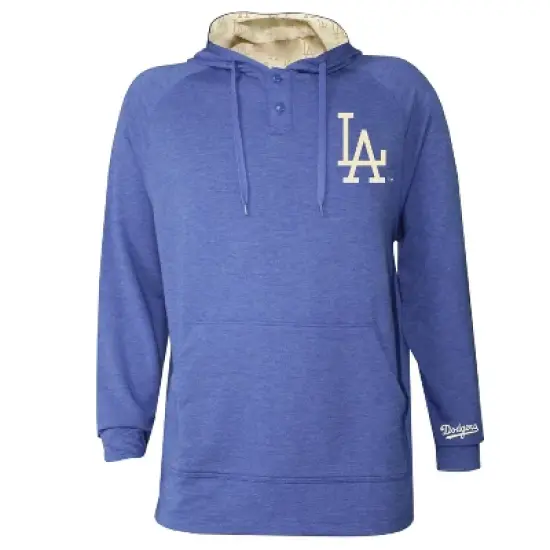 MLB Los Angeles Dodgers Men's Hooded Raglan Henley Jersey image {1}