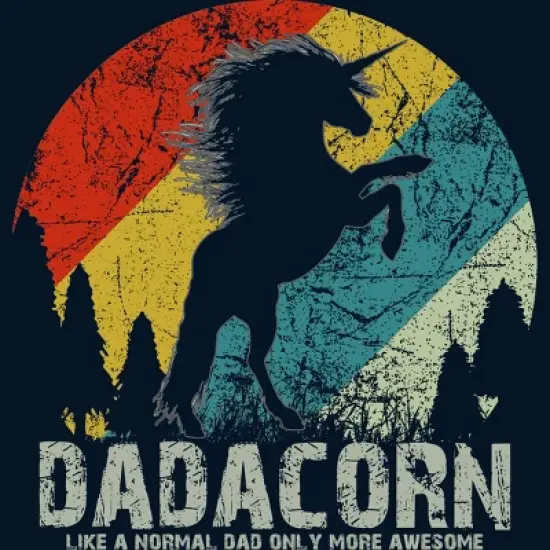Men's Design By Humans Dadacorn Like A Normal Dad, More Awesome By shirtpublic T-Shirt image {1}
