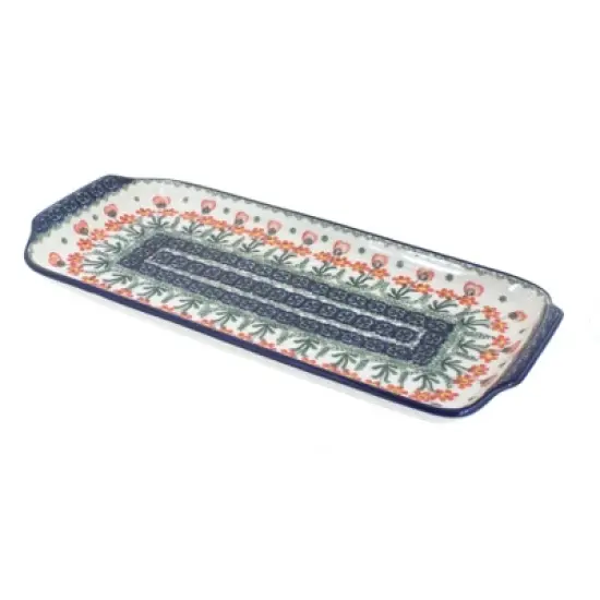 Blue Rose Polish Pottery 410 Ceramika Artystyczna Bread Tray image {10}