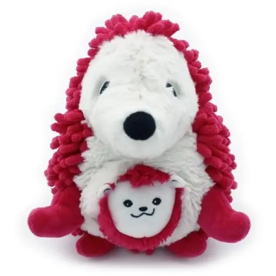 TriAction Toys Les Delingos Ptipotos Mom and Baby Hedgehog | Red image {1}