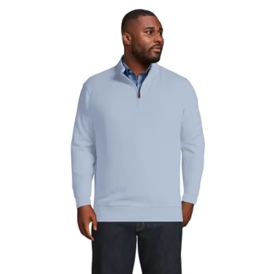 Lands' End Men's Bedford Rib Quarter Zip Sweater image {10}