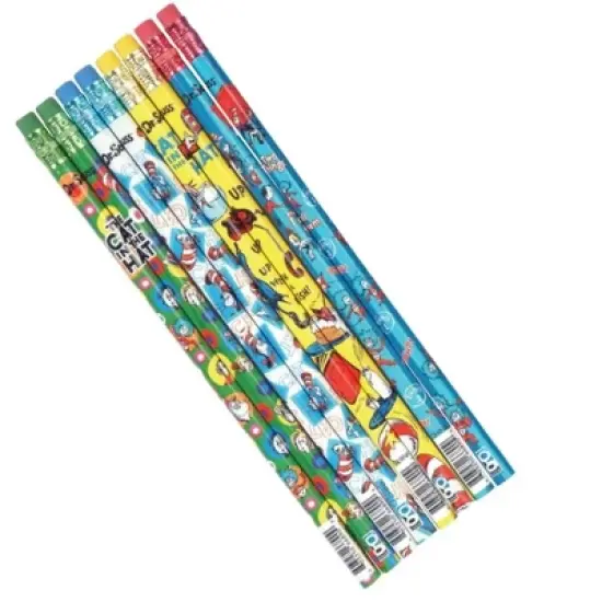 Cat in the Hat Pencils (12 Pack) - Assorted Designs, #2 HB Lead image {2}