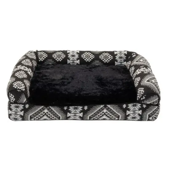 FurHaven Southwest Kilim Cooling Gel Top Memory Foam Sofa Dog Bed image {1}
