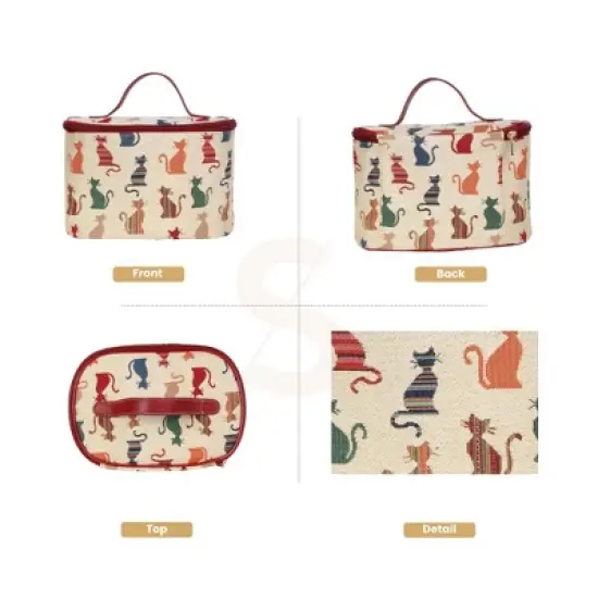 Signare USA Cheeky Cat Toiletry Vanity Bag image {1}