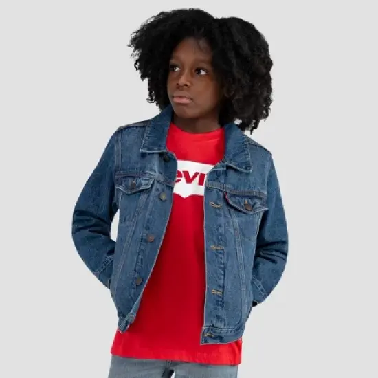 Levi's&reg; Boys' Denim Trucker Jacket - Bristol Medium Wash image {4}