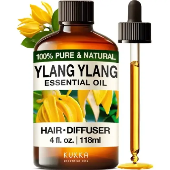 Ylang-Ylang Essential Oil (4 Fl Oz / 118 ml) -KUKKA Ylang-Ylang Oil for Diffuser & Skin - DIY Soap Making image {5}