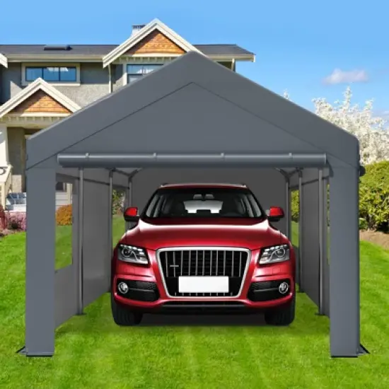 Carport, Car Canopy, Portable Garage, Easy to Assemble, Carport Canopy 10x20FT Heavy Duty for Car, Bike, Boat, Party image {7}