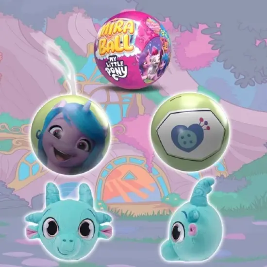 My Little Pony MiraBall, 3-in-1 Surprise, Blind Box Toys for Kids - Collectable Characters from TV Shows - Metal Ball, Plush, Stickers, White Ribbon image {6}