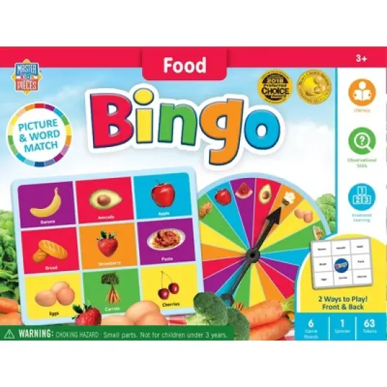 MasterPieces Kids Games - Food Bingo Game image {1}