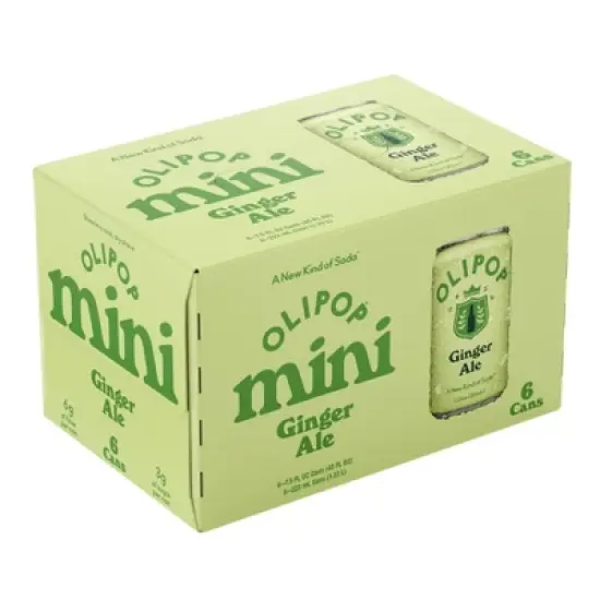 OLIPOP Mini's Ginger Ale Soda - 6pk/7.5 fl oz Cans image {6}