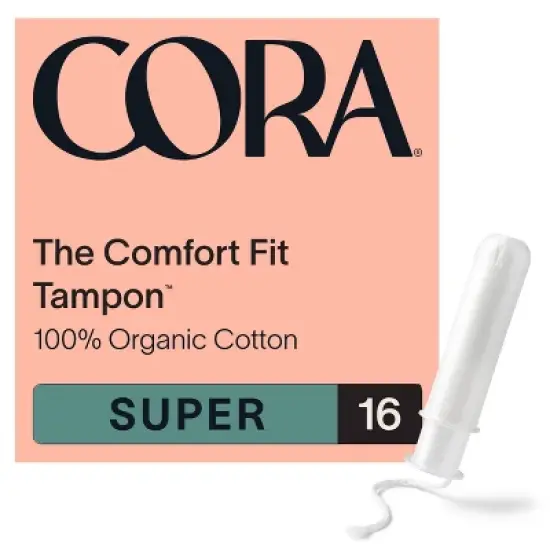 Cora Organic Cotton Tampons - Super - 16ct image {6}