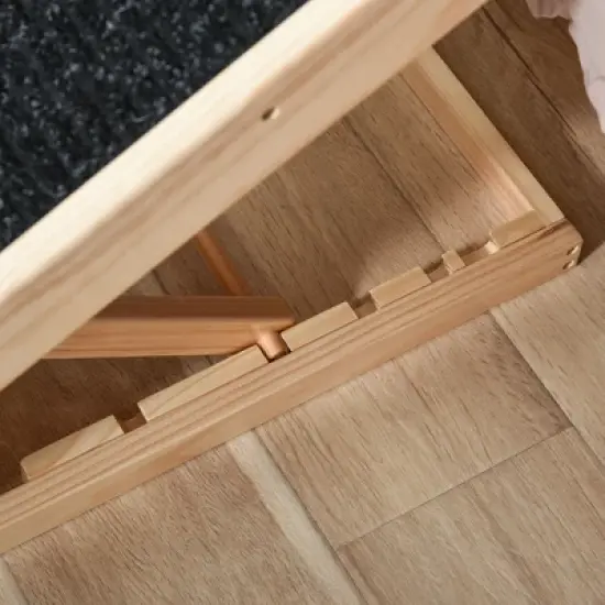 PawHut Elevated Pet Ramp for Dogs and Cats, Foldable and Height Adjustable with Non-slip Finish, Pine 35.5"L x 16"W x 24"H, Black image {5}