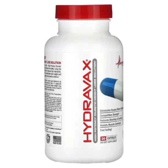 Metabolic Nutrition, Hydravax - Premium Diuretic Water Pills, Natural & Safe, Eliminates Water Retention, with Dandelion, Magnesium, Green Tea image {3}