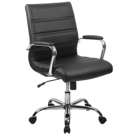 Merrick Lane Contemporary Mid-Back Home Office Chair with Padded Arms image {15}