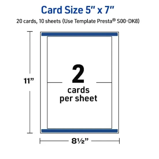 Avery 5" x 7" Cards, Pre-Printed Gold Edge Dots Design, 20 ct image {4}