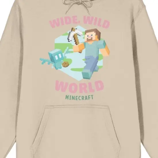 Minecraft Wide Wild World Adult Sand Graphic Hoodie image {1}