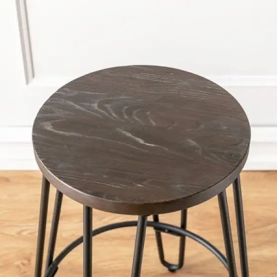 24" Quinn Counter Height Barstool Black - Ace Bayou image {3}