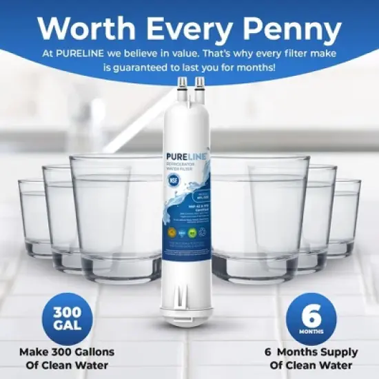 Pureline Filter Replacement for Whirlpool&reg; Everydrop&reg; Filter 3, EDR3RXD1, Kenmore&reg; 46-9083, 46-9030 Refrigerator Water Filter image {4}