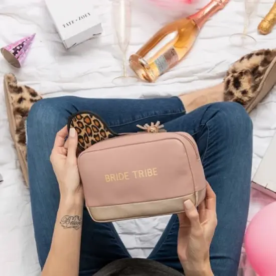 Bride Tribe Cosmetic Bag Faux Leather image {2}