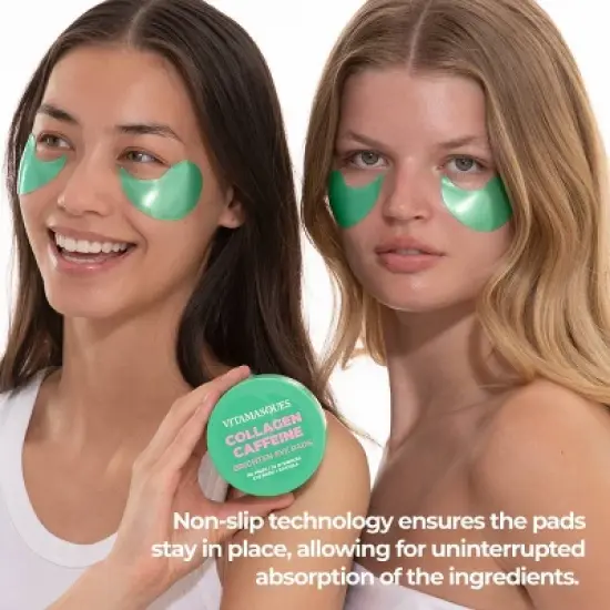 Vitamasques Collagen Caffeine Eye Pads Jar - 1.41oz/32ct image {4}