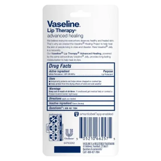 Vaseline Lip Therapy Advanced Healing Moisturizer - 0.7oz/2ct image {2}
