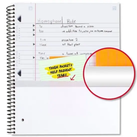 Five Star Active Subject Wide Ruled Notebook 80ct Green image {4}